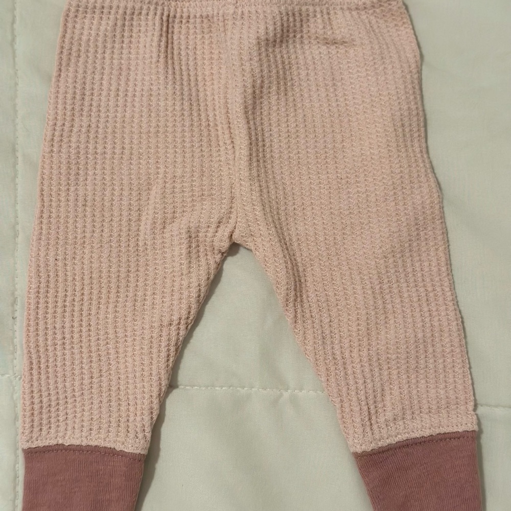 Cloud Island Pink Waffle Knit Leggings